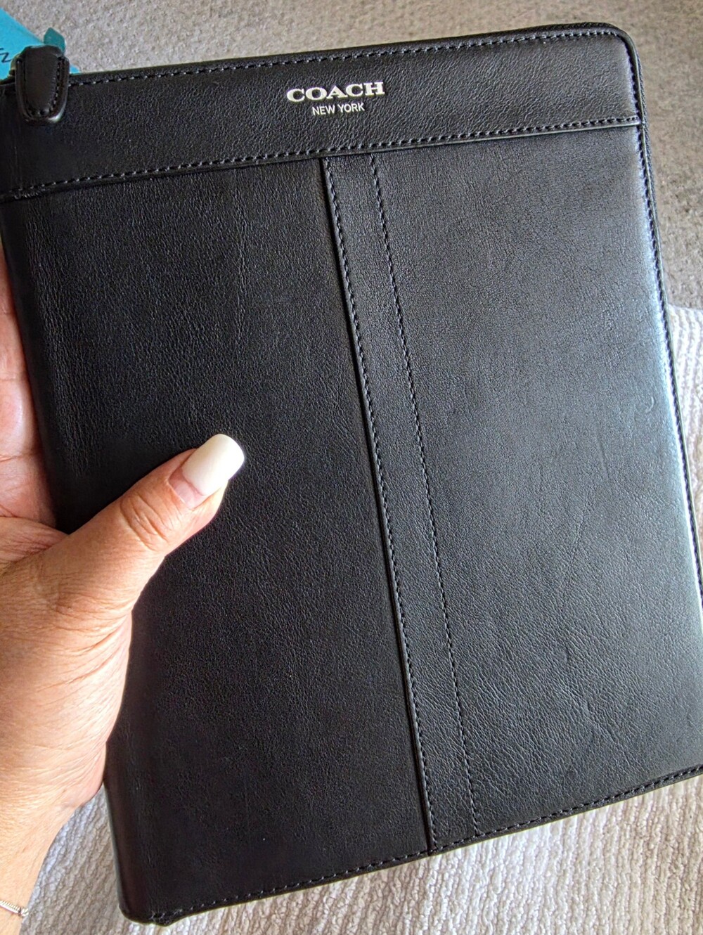 Coach Legacy Black Leather Zip Around IPad/Tablet VINTAGE Case